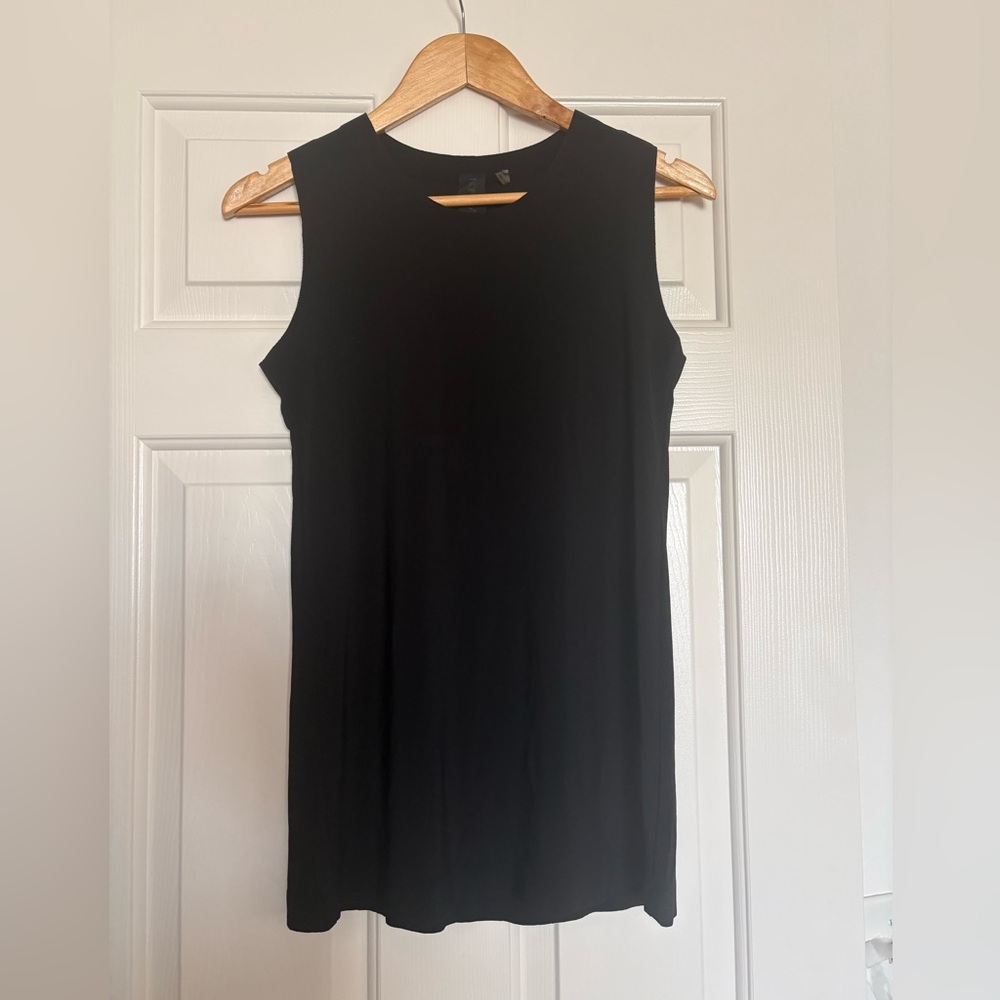 Norma Kamali Revolve Scoop Neck Black Sleeveless Top✨ Sz S